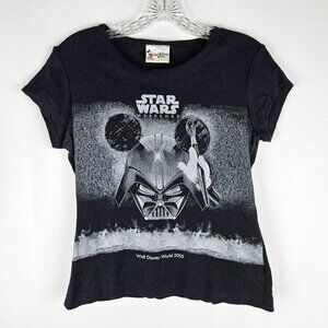 Vintage Star Wars Weekends Walt Disney World 2005 T-Shirt Small Black Silver